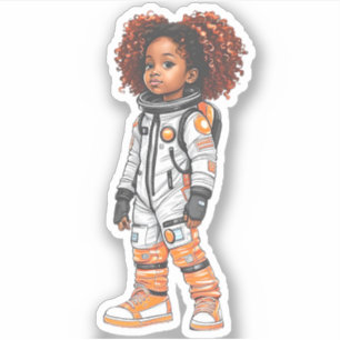 Mitglied des Astronautenteams - Orange Aufkleber