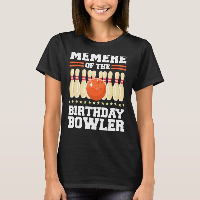 Mitglied des Bowler Bday Bowling Party C T-Shirt (Vorderseite)