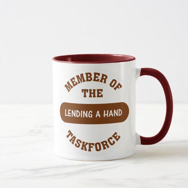 Mitglied des Lending eine Handtask force Tasse (Rechts)