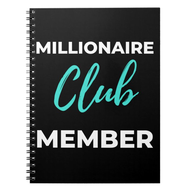 Mitglied des Millionär-Clubs Notizblock (Vorderseite)