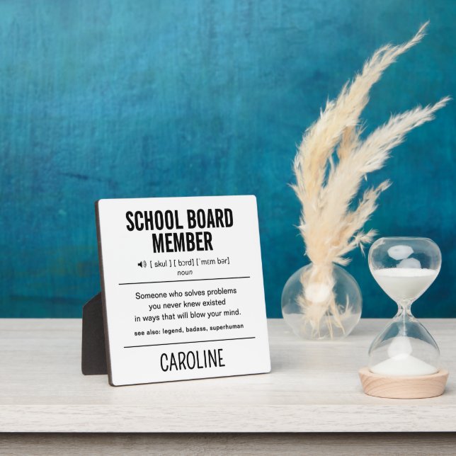 Mitglied des personalisiert School Board Funny Fotoplatte (InSitu)