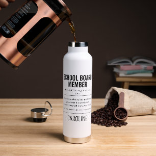 Mitglied des personalisiert School Board Funny Trinkflasche