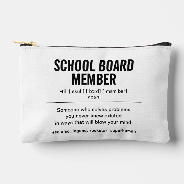 Mitglied des personalisiert School Board Funny Zubehörtasche (Vorderseite)