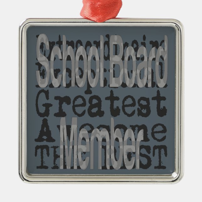 Mitglied des Schulrats Silbernes Ornament (Vorne)