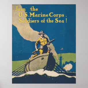 Mitglied des US Marine Corps Poster