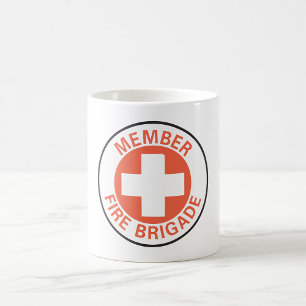 Mitglied Feuerwehr Zeichen Rotes Kreuz Feuerwehrma Kaffeetasse