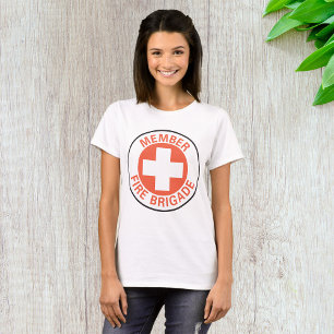Mitglied Feuerwehr Zeichen Rotes Kreuz Feuerwehrma T-Shirt