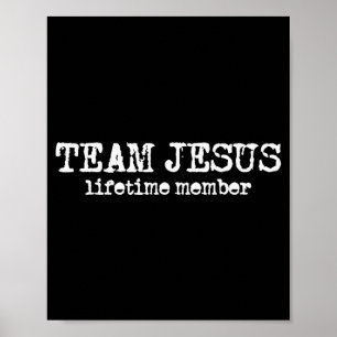 Mitglied Team Jesus Minimalist Glaube Bibel Christ Poster