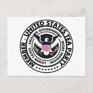 Mitglied: United Staaten Tea Party Postkarte