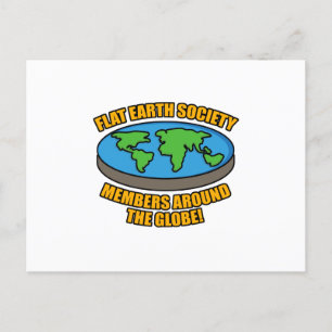 Mitglieder der Flat Earth Society Ankündigungspostkarte