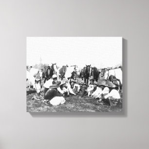 Mitglieder der Wild West Show von Pawnee Bill Leinwanddruck