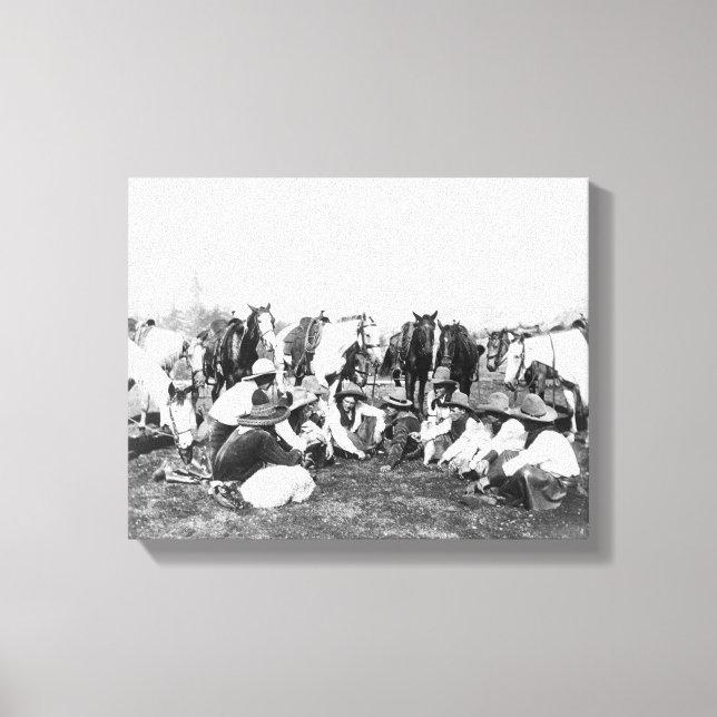 Mitglieder der Wild West Show von Pawnee Bill Leinwanddruck (Vorderseite)