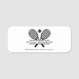 Mitglieder des beruflichen Tennisklubs Namensschild