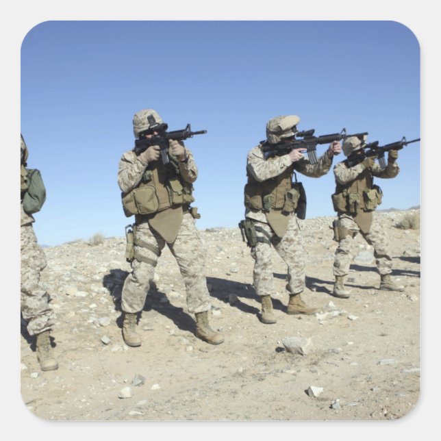 Mitglieder des militärischen Übergangsteams Quadratischer Aufkleber (Vorderseite)