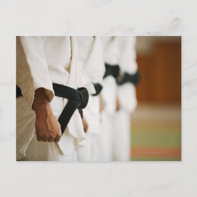 Mitglieder eines Judo Dojo Postkarte (Vorderseite)