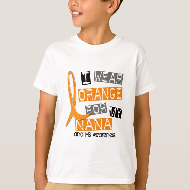 Mitgliedstaat-multiple Sklerose trage ich Orange T-Shirt (Vorderseite)