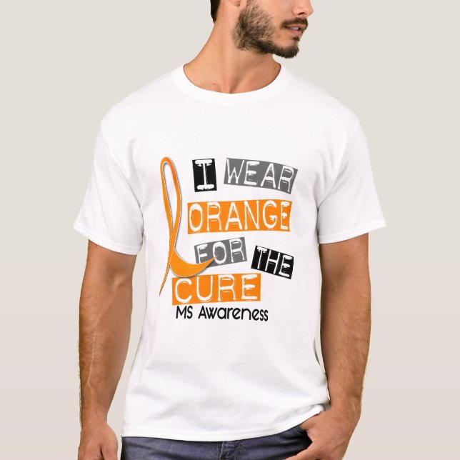 Mitgliedstaat-multiple Sklerose trage ich Orange T-Shirt (Vorderseite)