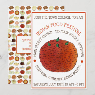 Mithai Indian Süßigkeiten Laddu Ladoo Food Festiva Einladung