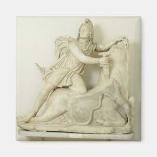 Mithras, das den Stier, Marmorentlastung, römisch Magnet