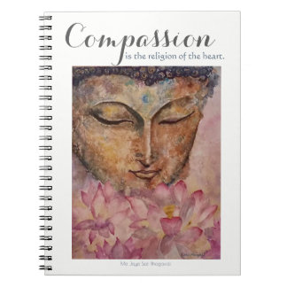 Mitleid-Inspirations-Buddha-Aquarell-Notizbuch Notizblock