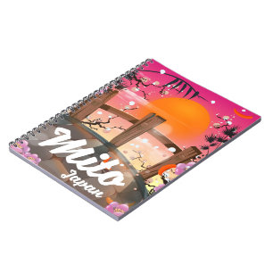 Mito Japan blüht ein Poster. Notizblock