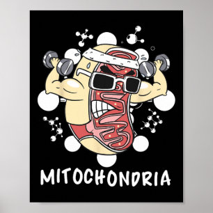 Mitochondria Biochemie Funny Biology Gym Fitnes Poster