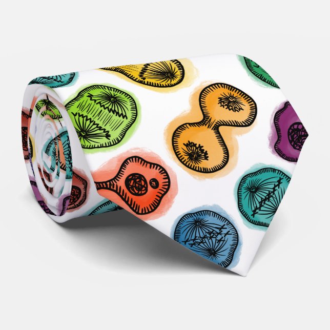 Mitose - Farbe auf Weiß Krawatte (Gerollt)