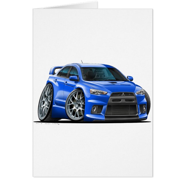 Mitsubishi Evo Blue Car (Vorne)