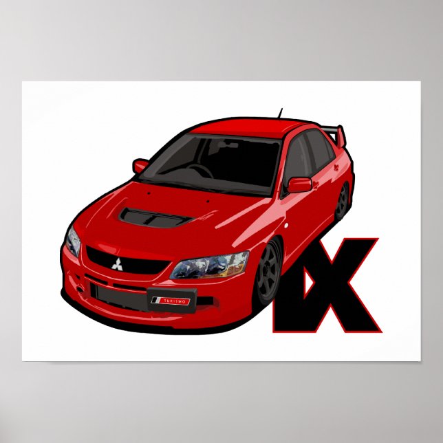 Mitsubishi EVO IX MR Poster (Vorne)
