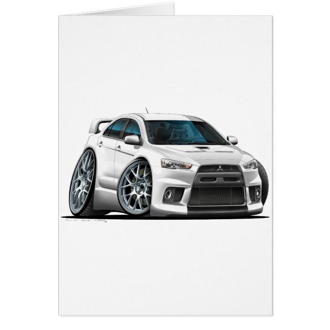 Mitsubishi Evo White Car (Vorne)