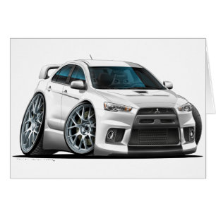 Mitsubishi Evo White Car