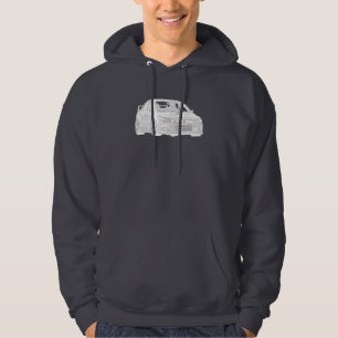 Mitsubishi Evo - X - elektrischer weißer Entwurf Hoodie