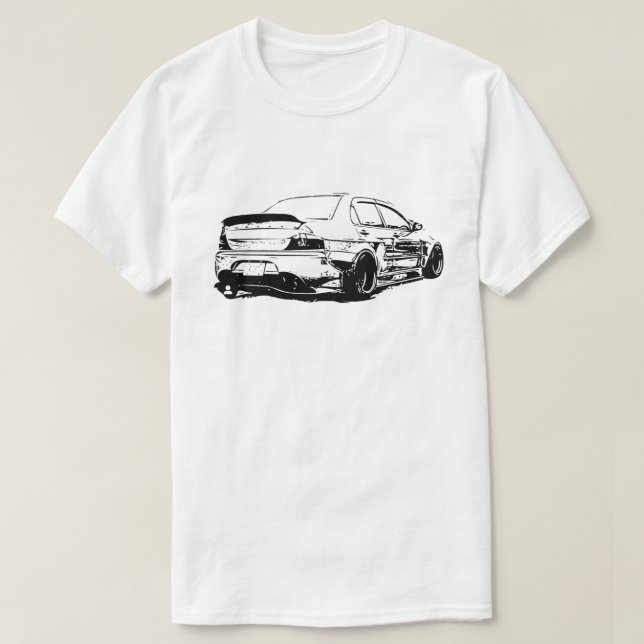 Mitsubishi-Evolution Evo neun VektorimageMitsubis T-Shirt (Design vorne)