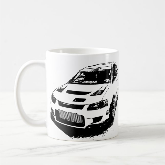 Mitsubishi Evolution Vector Image Kaffeetasse (Links)