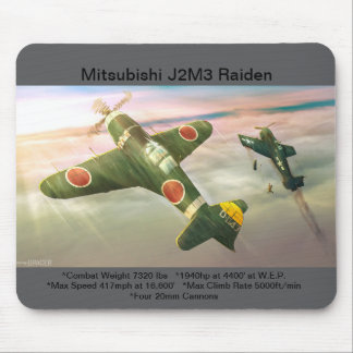 Mitsubishi J2M3 Raiden Flugzeug-Mauspad Mousepad