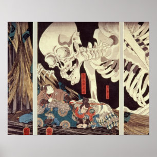 Mitsukini Defying the Skeleton Specter, c.1845 Poster