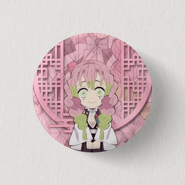 Mitsuri Kanroji Chibi Button (Vorderseite)
