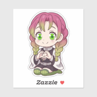 Mitsuri Kanroji Chibi Liebe Aufkleber