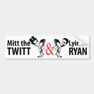 Mitt das Twitt und das Lyin' Ryan Autoaufkleber