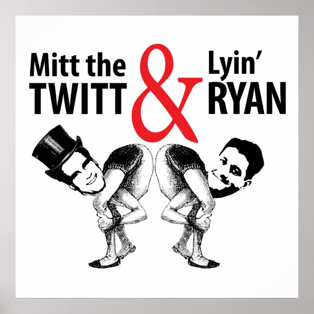 Mitt des Twitter und Lyin’ Ryan Poster (Vorne)