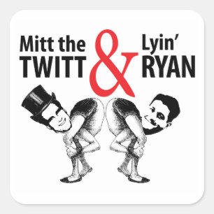 Mitt des Twitter und Lyin’ Ryan Quadratischer Aufkleber