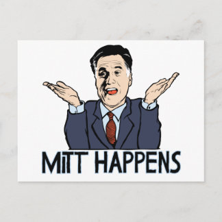 Mitt Happens Postkarte