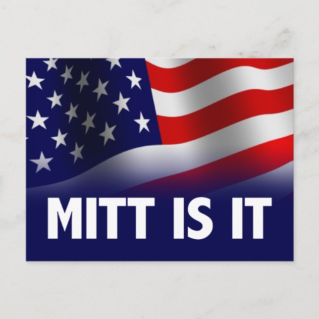 Mitt ist es - Romney Ryan 2012 Postkarte (Vorderseite)