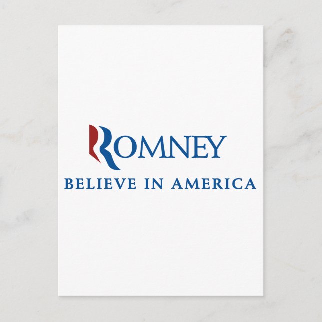 Mitt Romney 2012 Postkarte (Vorderseite)
