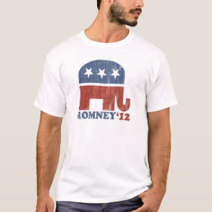 Mitt Romney 2012 Republikaner-Elefant (Vintag) T-Shirt