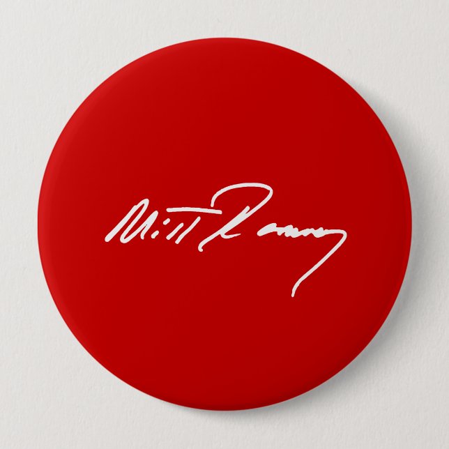 MITT ROMNEY AUTOGRAPHISCHES WHITE.png Button (Vorderseite)