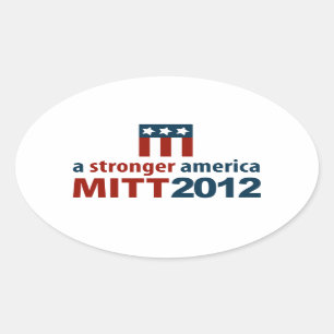 Mitt Romney für ein stärkeres Amerika Ovaler Aufkleber