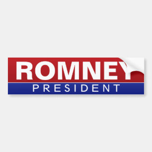 Mitt Romney für Präsident - klassisches Design Autoaufkleber