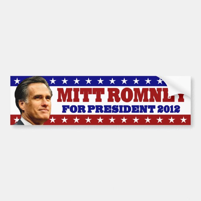 Mitt Romney für Präsidenten 2012 Autoaufkleber (Vorne)