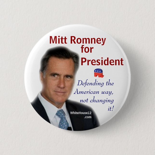 Mitt Romney für Präsidenten Button (Vorderseite)